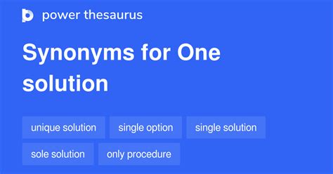 one stop solution synonyms